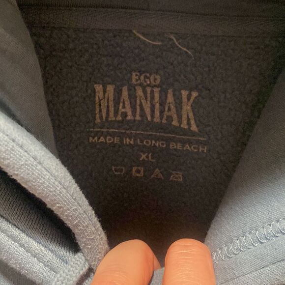 EGO MANIAK Hoodie Puff Embroidery Lavender size‎ XL urban Streetwear - Picture 3 of 8